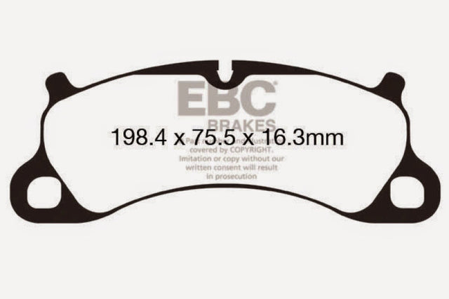 EBC 12-15 Porsche 911 (991) (Cast Iron Rotor only) 3.8 Carrera S Redstuff Front Brake Pads EBC Brake Pads - Performance  AXOPROS