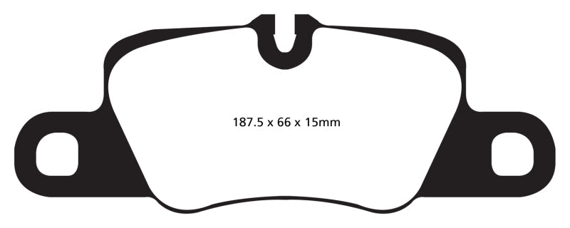 EBC 12-15 Porsche 911 (991) (Cast Iron Rotor only) 3.8 Carrera S Yellowstuff Rear Brake Pads EBC Brake Pads - Performance  AXOPROS