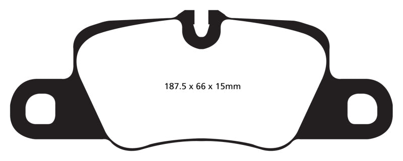 EBC 12-15 Porsche 911 (991) (Cast Iron Rotor only) 3.8 Carrera S Yellowstuff Rear Brake Pads EBC Brake Pads - Performance  AXOPROS