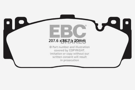 EBC 12-16 BMW M5 (F10) Bluestuff Front Brake Pads EBC Brake Pads - Racing  AXOPROS