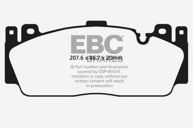 EBC 12-16 BMW M5 (F10) Bluestuff Front Brake Pads EBC Brake Pads - Racing  AXOPROS