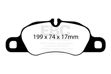 EBC 12-16 Porsche Boxster 2.7L (Cast Iron Rotors Only) Bluestuff Front Brake Pads EBC Brake Pads - Racing  AXOPROS