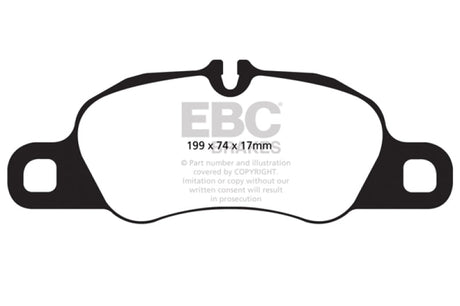 EBC 12-16 Porsche Boxster 2.7L (Cast Iron Rotors Only) Bluestuff Front Brake Pads EBC Brake Pads - Racing  AXOPROS