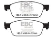 EBC 12-18 Ford Focus ST Bluestuff Front Brake Pads EBC Brake Pads - Racing  AXOPROS
