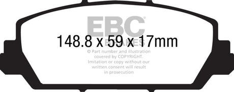 EBC 12+ Acura RDX 3.5 Redstuff Front Brake Pads EBC Brake Pads - Performance  AXOPROS