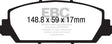 EBC 12+ Acura RDX 3.5 Yellowstuff Front Brake Pads EBC Brake Pads - Performance  AXOPROS
