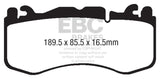 EBC 12+ Aston Martin Vantage 4.7 Yellowstuff Front Brake Pads EBC Brake Pads - Performance  AXOPROS