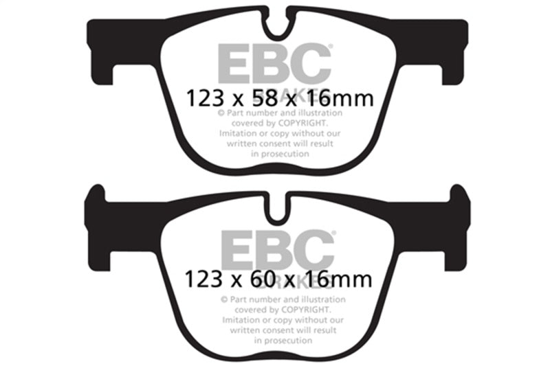 EBC 12+ BMW 335 3.0 Turbo (F30) Redstuff Rear Brake Pads EBC Brake Pads - Performance  AXOPROS