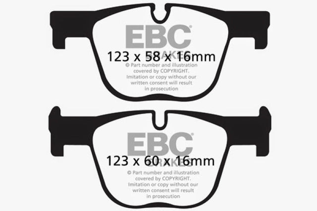 EBC 12+ BMW 335 3.0 Turbo (F30) Redstuff Rear Brake Pads EBC Brake Pads - Performance  AXOPROS