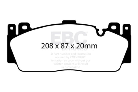 EBC 12+ BMW M5 4.4 Twin Turbo (F10) Redstuff Front Brake Pads EBC Brake Pads - Performance  AXOPROS