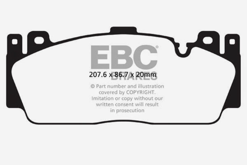 EBC 12+ BMW M5 4.4 Twin Turbo (F10) Yellowstuff Front Brake Pads EBC Brake Pads - Performance  AXOPROS
