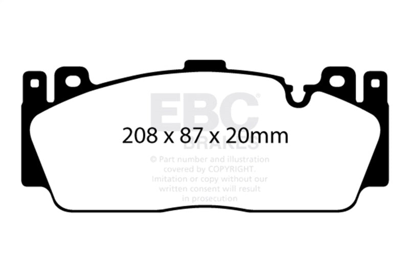 EBC 12+ BMW M5 4.4 Twin Turbo (F10) Yellowstuff Front Brake Pads EBC Brake Pads - Performance  AXOPROS