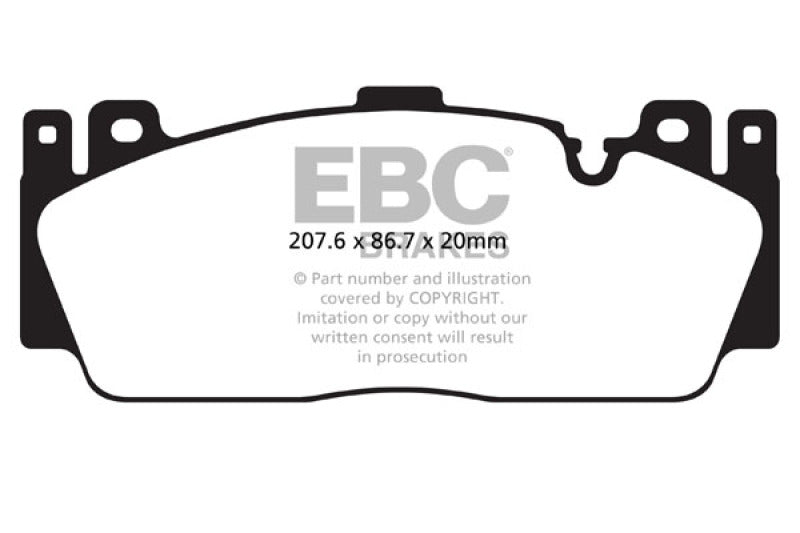 EBC 12+ BMW M5 4.4 Twin Turbo (F10) Yellowstuff Front Brake Pads EBC Brake Pads - Performance  AXOPROS