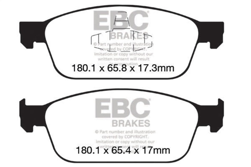 EBC 12+ Ford Focus 2.0 Turbo ST Yellowstuff Front Brake Pads EBC Brake Pads - Performance  AXOPROS