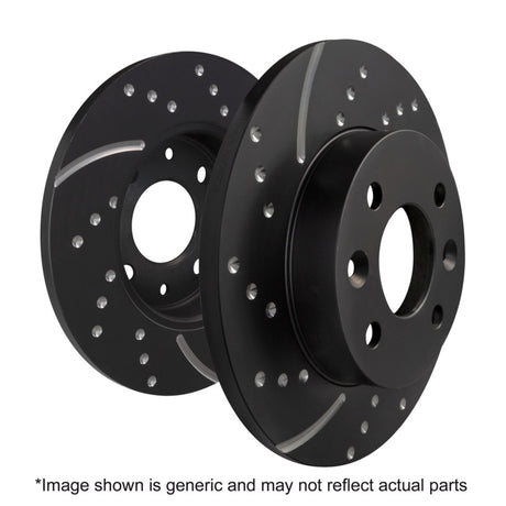 EBC 12+ Jeep Wrangler 3.6 GD Sport Rear Rotors EBC Brake Rotors - Slot & Drilled  AXOPROS