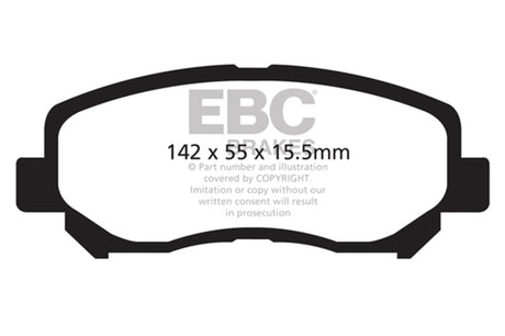 EBC 12+ Mazda CX-5 2 Redstuff Front Brake Pads EBC Brake Pads - Performance  AXOPROS