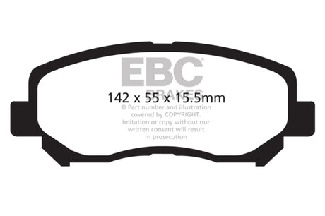 EBC 12+ Mazda CX-5 2 Redstuff Front Brake Pads EBC Brake Pads - Performance  AXOPROS