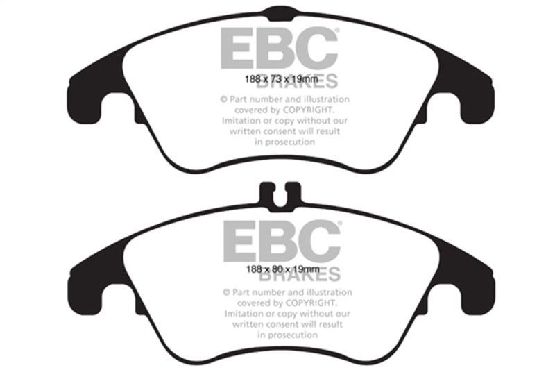 EBC 12+ Mercedes-Benz C250 Coupe 1.8 Turbo Sport Edition Redstuff Front Brake Pads EBC Brake Pads - Performance  AXOPROS