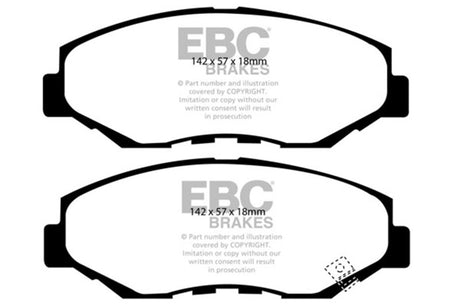 EBC 13-15 Acura ILX 1.5 Hybrid Yellowstuff Front Brake Pads EBC Brake Pads - Performance  AXOPROS
