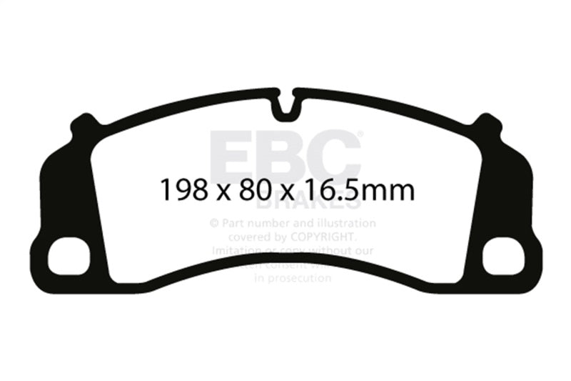 EBC 13-15 Porsche 911 (991) (Cast Iron Rotor only) 3.8 GT3 Yellowstuff Front Brake Pads EBC Brake Pads - Performance  AXOPROS