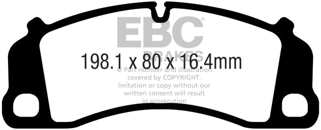 EBC 13-15 Porsche 911 (991) (Cast Iron Rotor only) 3.8 GT3 Yellowstuff Front Brake Pads EBC Brake Pads - Performance  AXOPROS