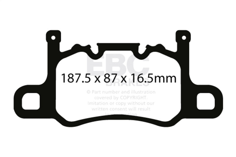EBC 13-15 Porsche 911 (991) (Cast Iron Rotor only) 3.8 GT3 Yellowstuff Rear Brake Pads EBC Brake Pads - Performance  AXOPROS