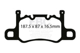EBC 13-15 Porsche 911 (991) (Cast Iron Rotor only) 3.8 GT3 Yellowstuff Rear Brake Pads EBC Brake Pads - Performance  AXOPROS
