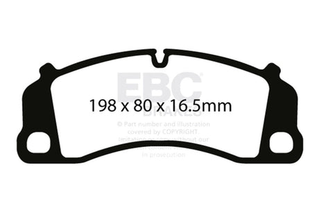 EBC 13-15 Porsche 911 (991) GT3 3.8L (Cast Iron Rotor Only) Bluestuff Front Brake Pads EBC Brake Pads - Racing  AXOPROS