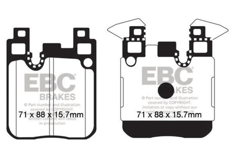 EBC 13-18 BMW 335i (F30) Bluestuff Rear Brake Pads EBC Brake Pads - Racing  AXOPROS