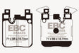 EBC 13-18 BMW 335i (F30) Bluestuff Rear Brake Pads EBC Brake Pads - Racing  AXOPROS