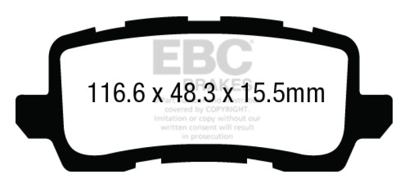 EBC 13+ Acura RLX 3.5 Redstuff Rear Brake Pads EBC Brake Pads - Performance  AXOPROS