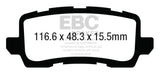 EBC 13+ Acura RLX 3.5 Redstuff Rear Brake Pads EBC Brake Pads - Performance  AXOPROS
