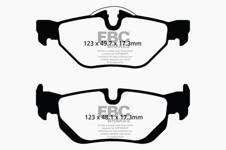 EBC 13+ BMW X1 2.0 Turbo (28i) Redstuff Rear Brake Pads EBC Brake Pads - Performance  AXOPROS
