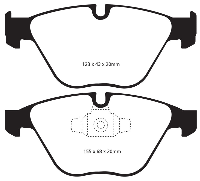 EBC 13+ BMW X1 2.0 Turbo (28i) Yellowstuff Front Brake Pads EBC Brake Pads - Performance  AXOPROS