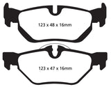 EBC 13+ BMW X1 2.0 Turbo (28i) Yellowstuff Rear Brake Pads EBC Brake Pads - Performance  AXOPROS