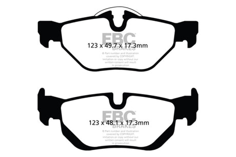 EBC 13+ BMW X1 2.0 Turbo (28i) Yellowstuff Rear Brake Pads EBC Brake Pads - Performance  AXOPROS