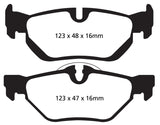 EBC 13+ BMW X1 2.0 Turbo (28i) Yellowstuff Rear Brake Pads EBC Brake Pads - Performance  AXOPROS