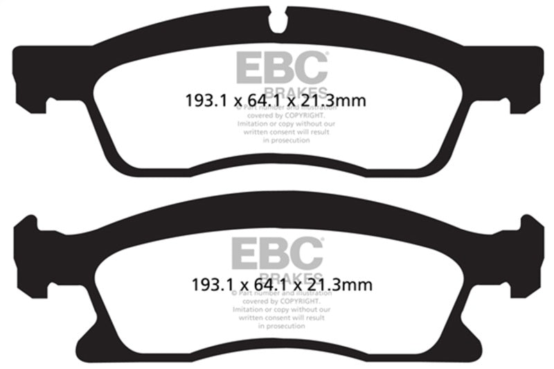 EBC 13+ Dodge Durango 5.7 Greenstuff Front Brake Pads EBC Brake Pads - Performance  AXOPROS