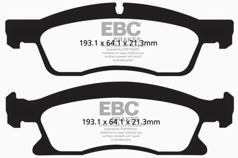 EBC 13+ Dodge Durango 5.7 Greenstuff Front Brake Pads EBC Brake Pads - Performance  AXOPROS