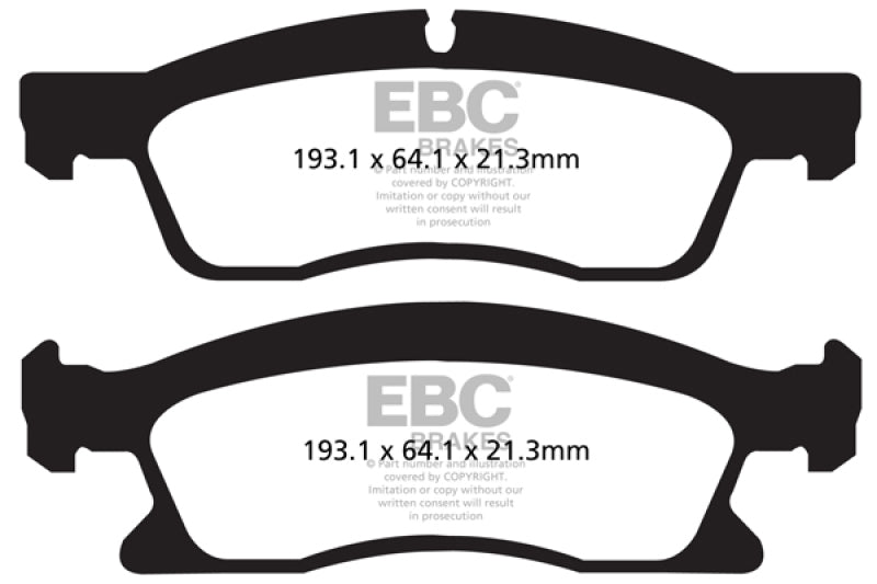 EBC 13+ Dodge Durango 5.7 Greenstuff Front Brake Pads EBC Brake Pads - Performance  AXOPROS