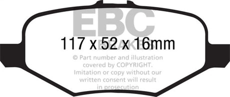 EBC 13+ Ford Explorer 3.5 Twin Turbo 4WD Yellowstuff Rear Brake Pads EBC Brake Pads - Performance  AXOPROS