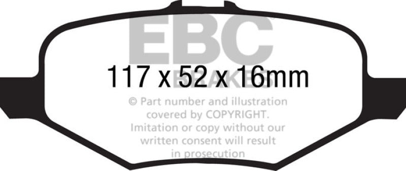 EBC 13+ Ford Explorer 3.5 Twin Turbo 4WD Yellowstuff Rear Brake Pads EBC Brake Pads - Performance  AXOPROS