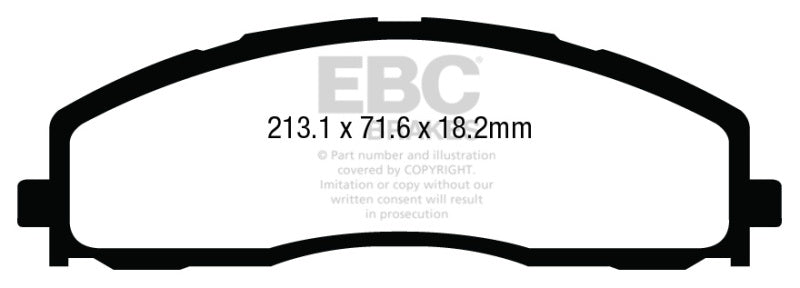 EBC 13+ Ford F250 (inc Super Duty) 6.2 (2WD) Extra Duty Front Brake Pads EBC Brake Pads - Performance  AXOPROS