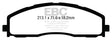 EBC 13+ Ford F250 (inc Super Duty) 6.2 (2WD) Extra Duty Front Brake Pads EBC Brake Pads - Performance  AXOPROS
