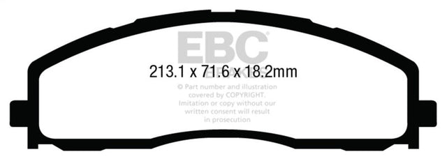 EBC 13+ Ford F250 (inc Super Duty) 6.2 (2WD) Extra Duty Front Brake Pads EBC Brake Pads - Performance  AXOPROS