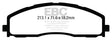 EBC 13+ Ford F250 (inc Super Duty) 6.2 (2WD) Greenstuff Front Brake Pads EBC Brake Pads - Performance  AXOPROS