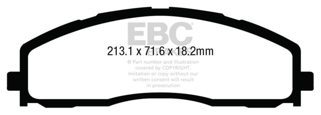 EBC 13+ Ford F250 (inc Super Duty) 6.2 (2WD) Greenstuff Front Brake Pads EBC Brake Pads - Performance  AXOPROS