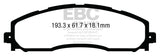EBC 13+ Ford F250 (inc Super Duty) 6.2 (2WD) Greenstuff Rear Brake Pads EBC Brake Pads - Performance  AXOPROS