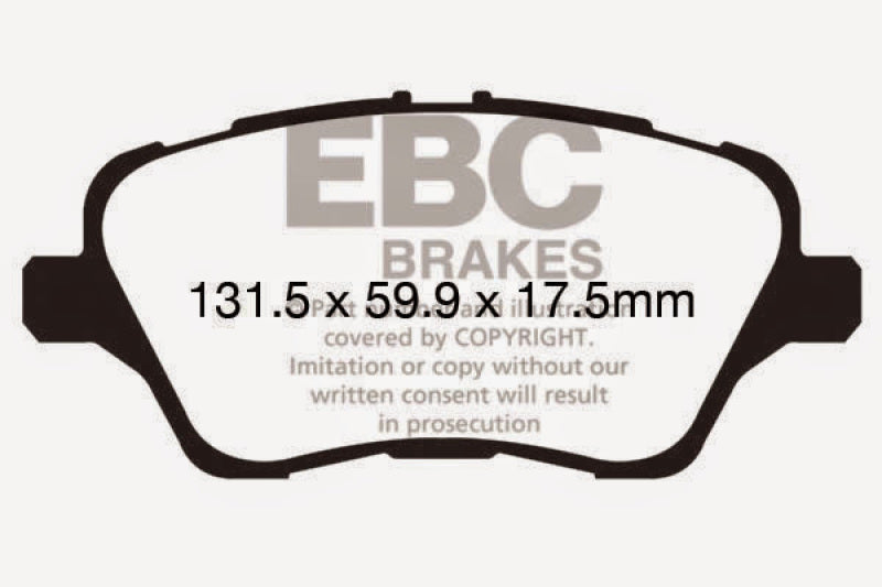 EBC 13+ Ford Fiesta 1.6 Turbo ST Redstuff Front Brake Pads EBC Brake Pads - Performance  AXOPROS