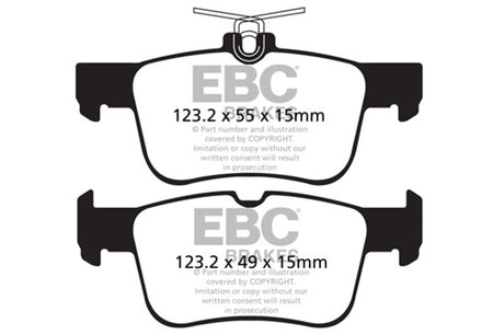 EBC 13+ Ford Fusion 1.6 Turbo Yellowstuff Rear Brake Pads EBC Brake Pads - Performance  AXOPROS